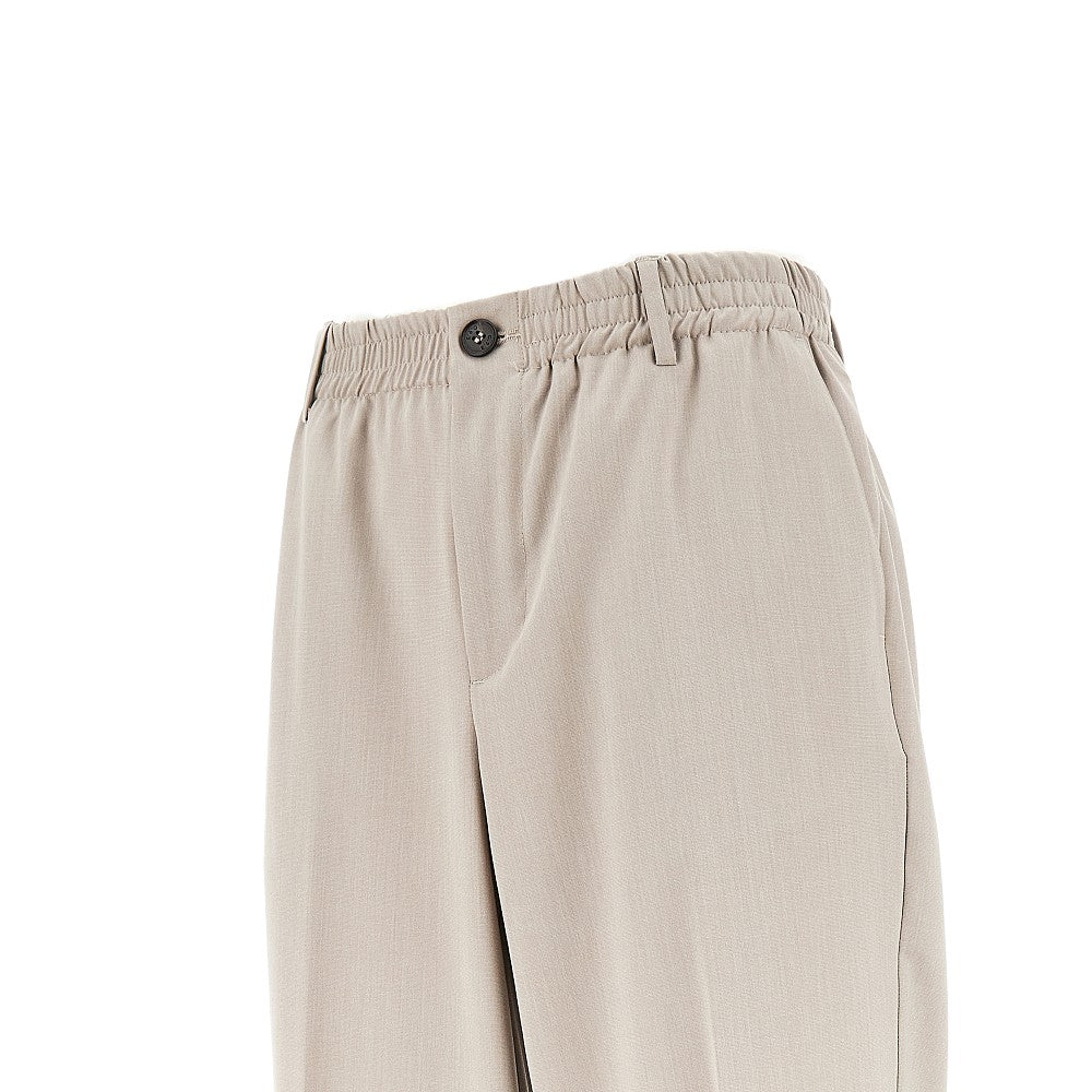 Stretch wool-blend pants