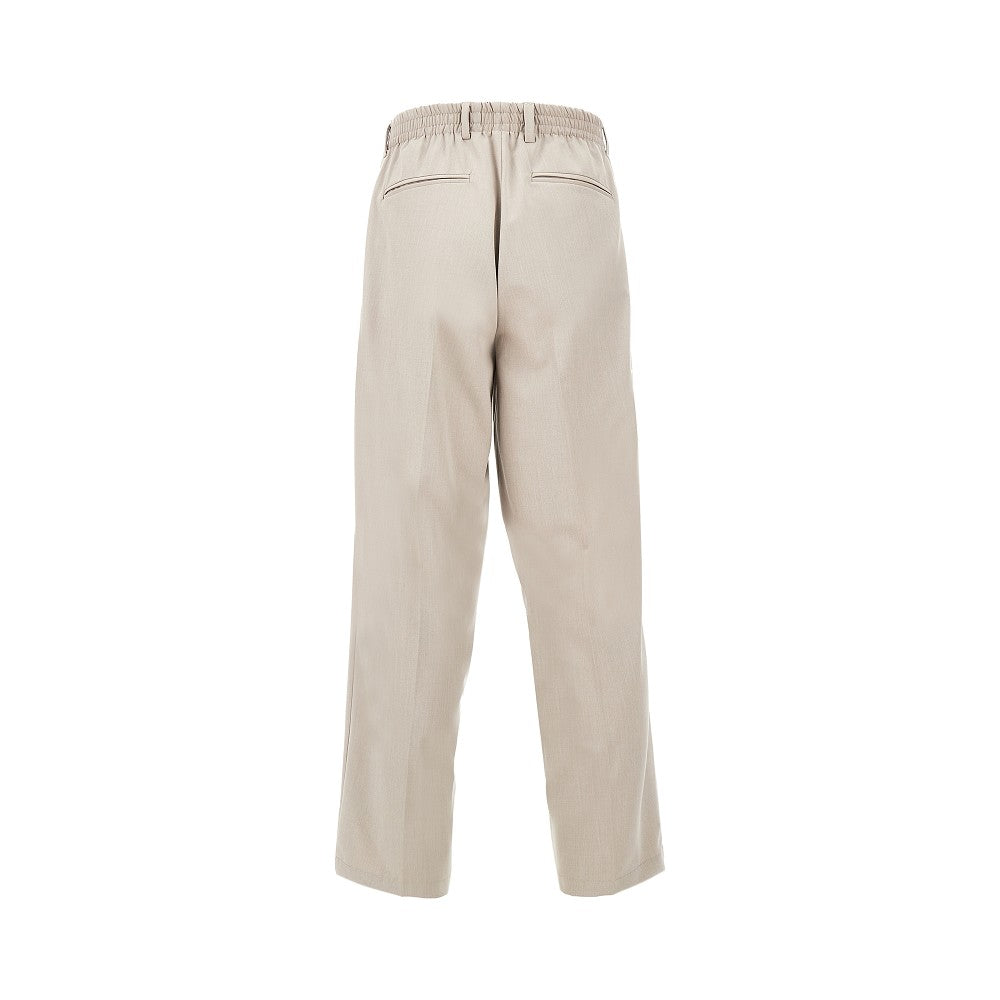 Stretch wool-blend pants
