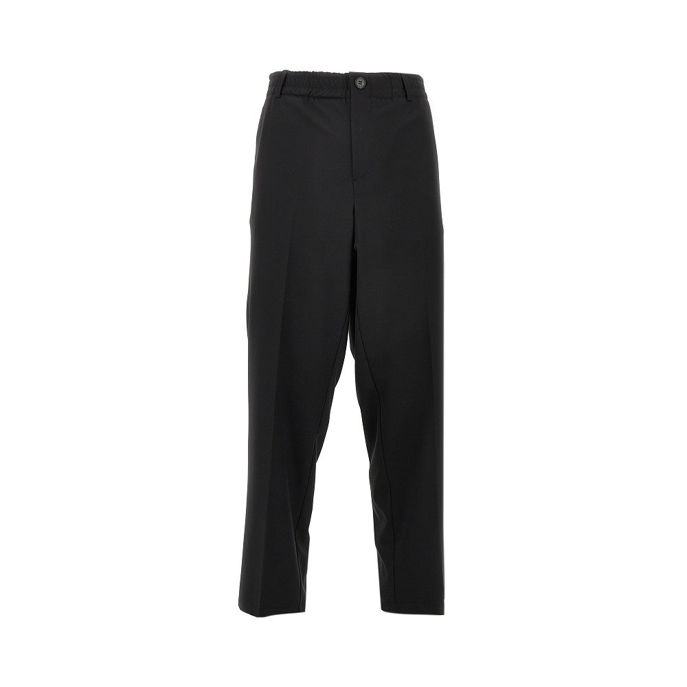 Stretch wool-blend pants
