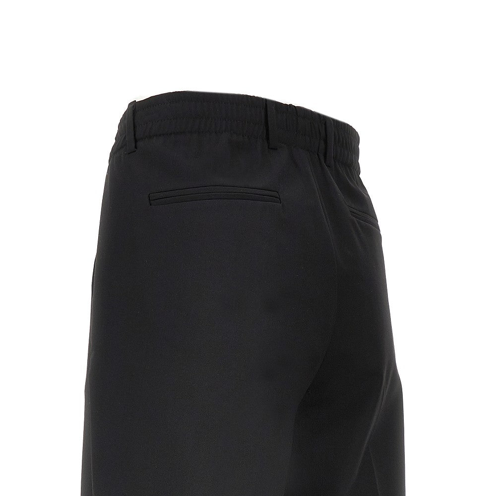Stretch wool-blend pants