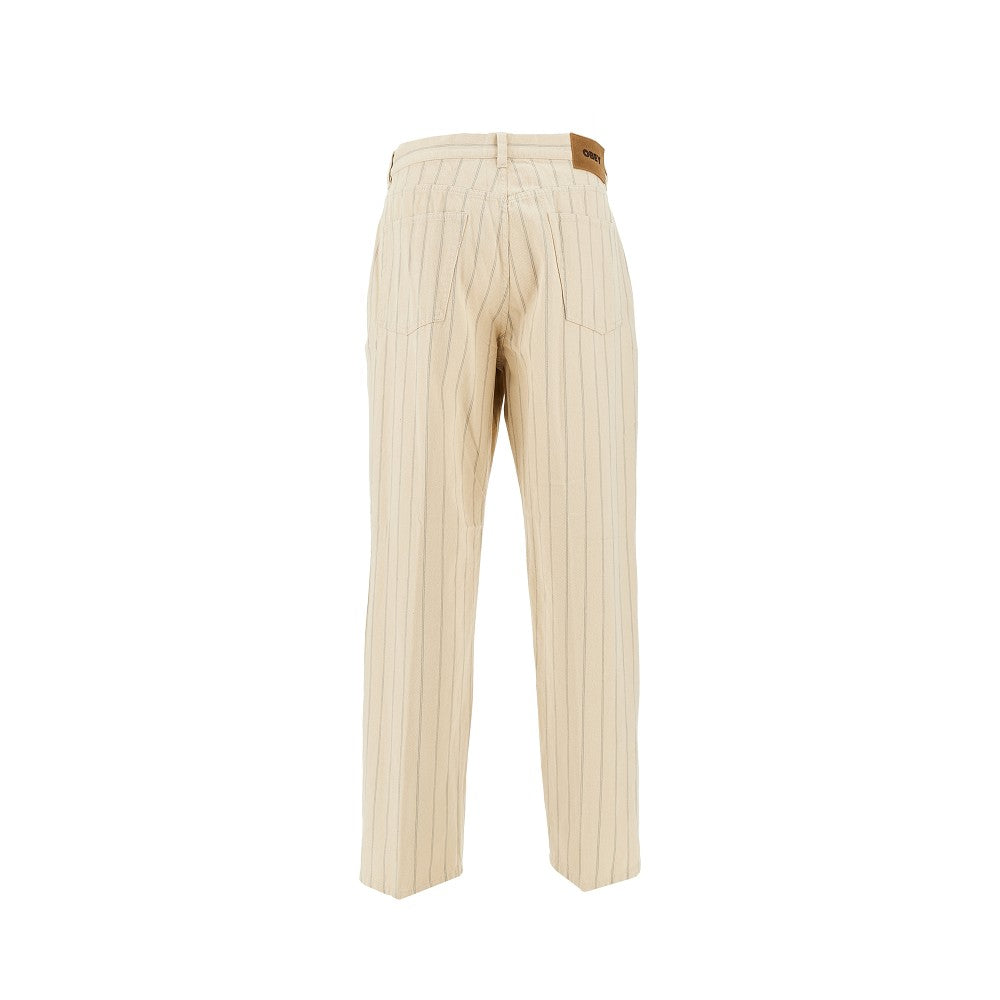 Pantalone Baggy in denim gessato