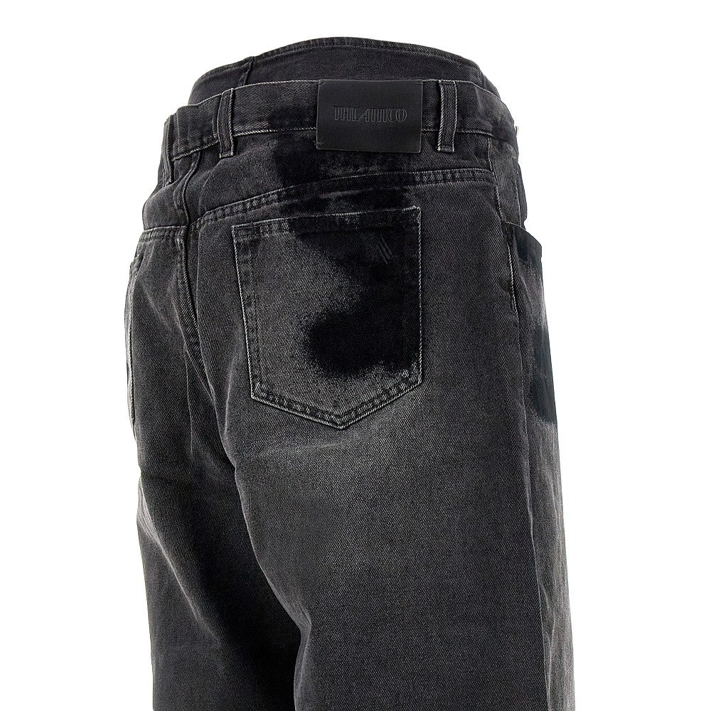 Jeans oversize con doppio cinturino
