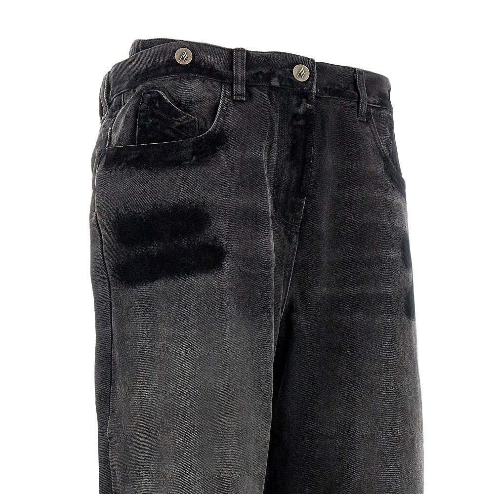 Oversized jeans with double waist
