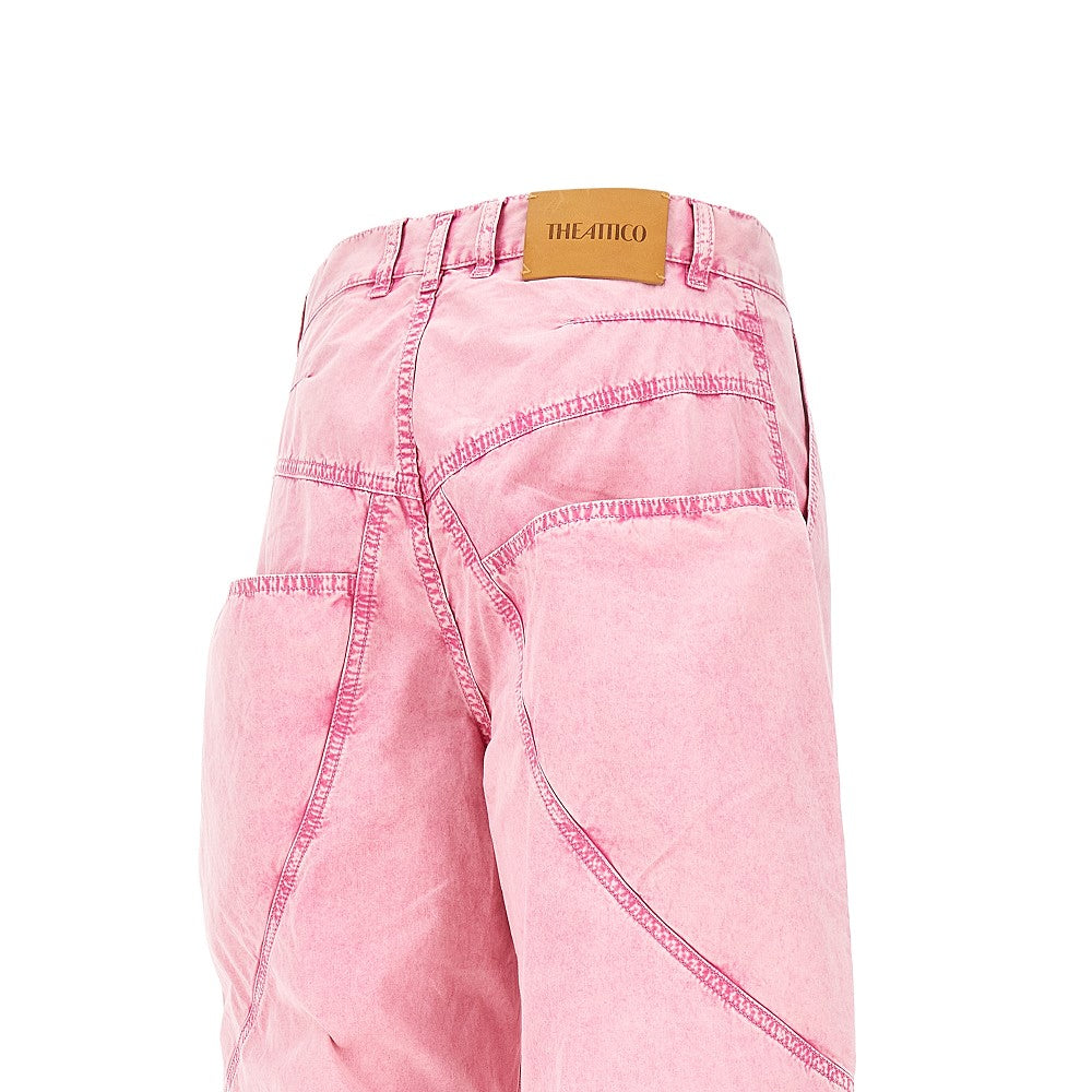 Pantalone baggy in denim slavato
