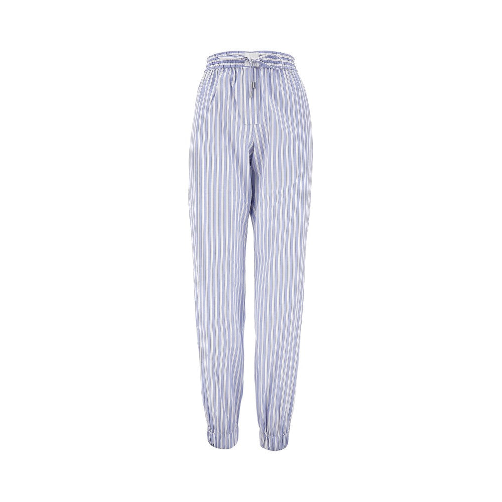 Pantalone in popeline a righe