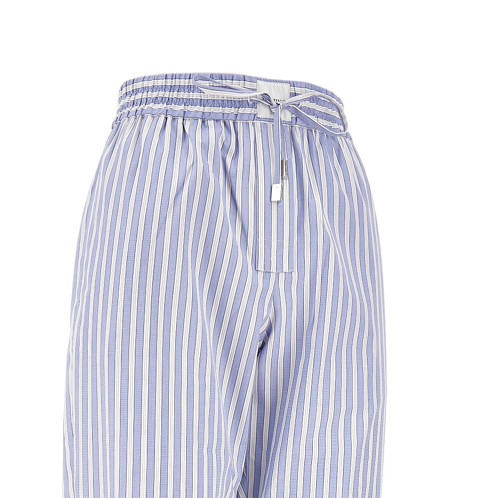 Pantalone in popeline a righe