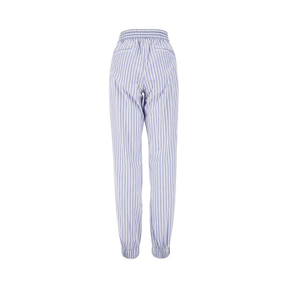Striped poplin pants