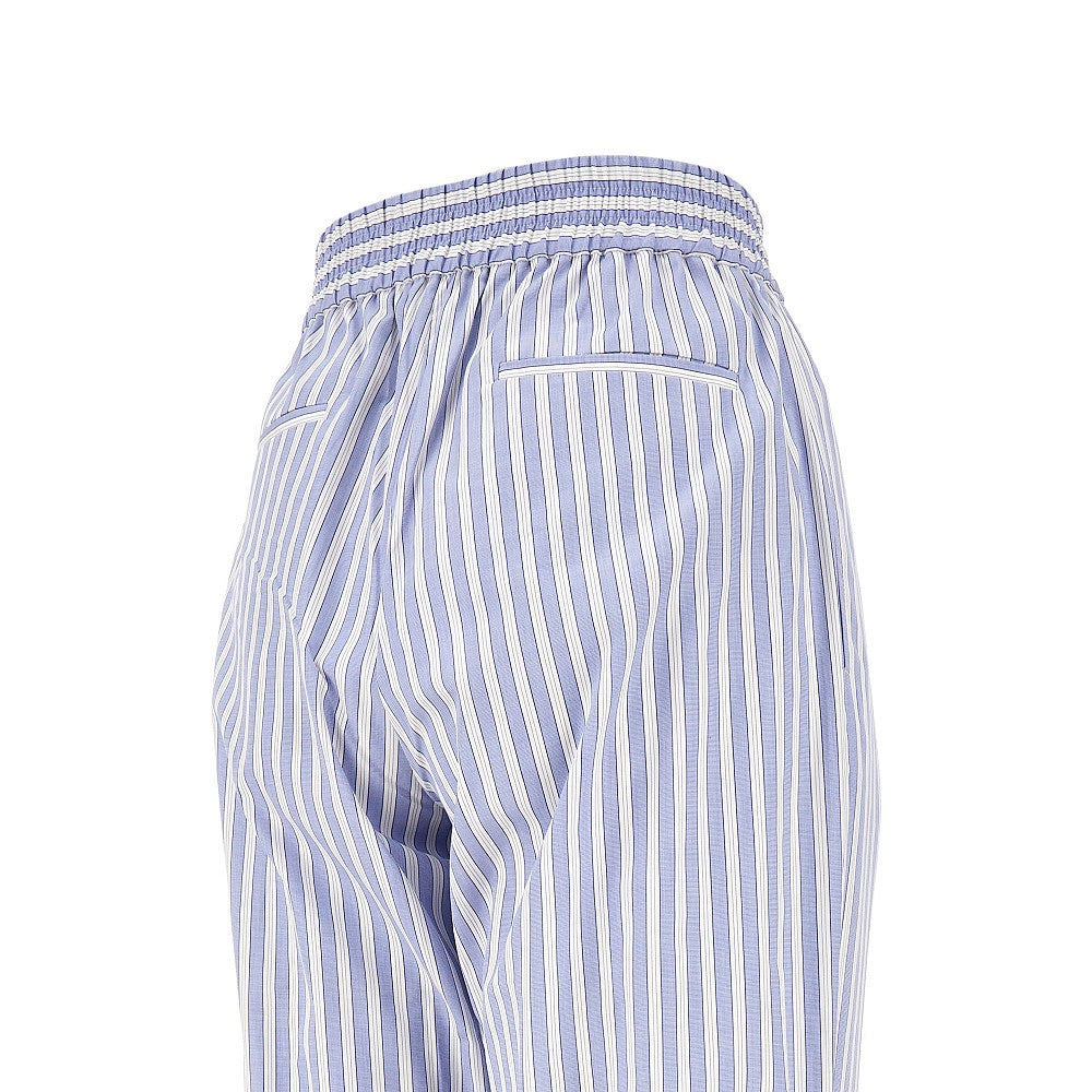 Pantalone in popeline a righe