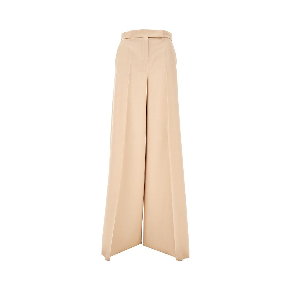 Pantalone a gamba ampia in twill