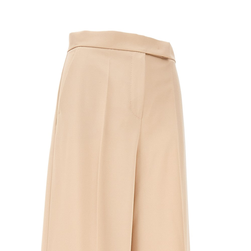 Pantalone a gamba ampia in twill