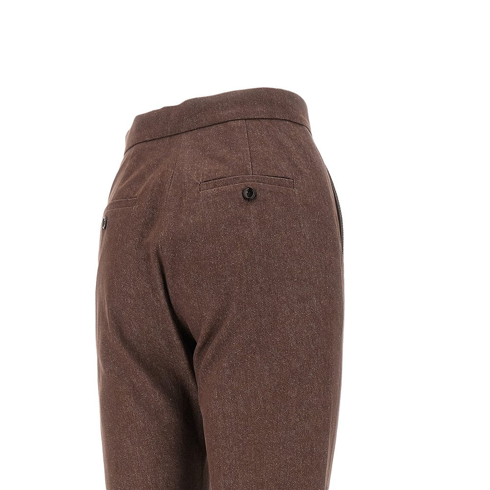 Denim fabric tailored pants