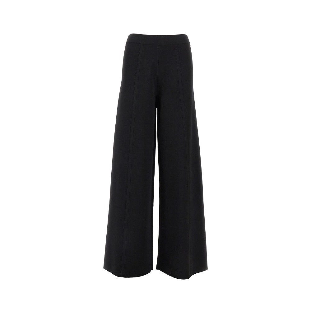 Pantalone a gamba ampia in maglia