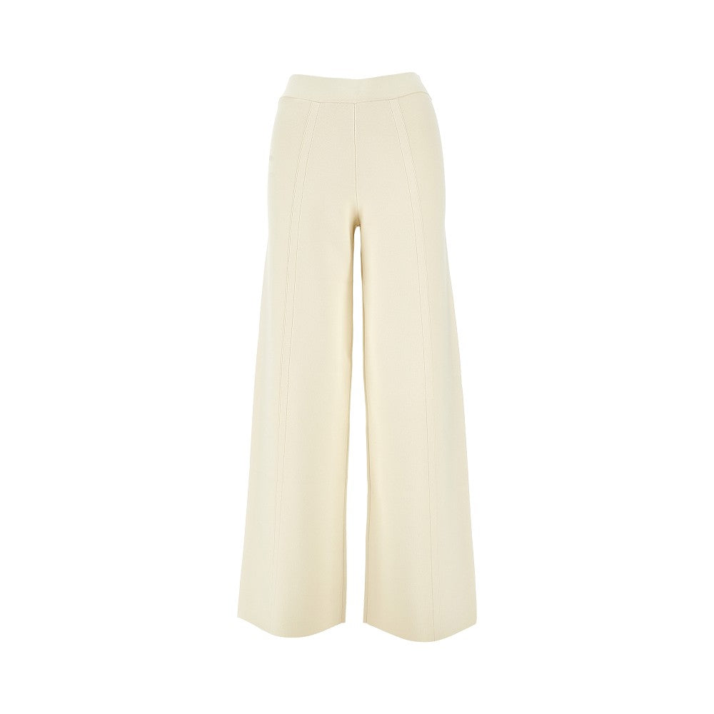 Pantalone a gamba ampia in maglia