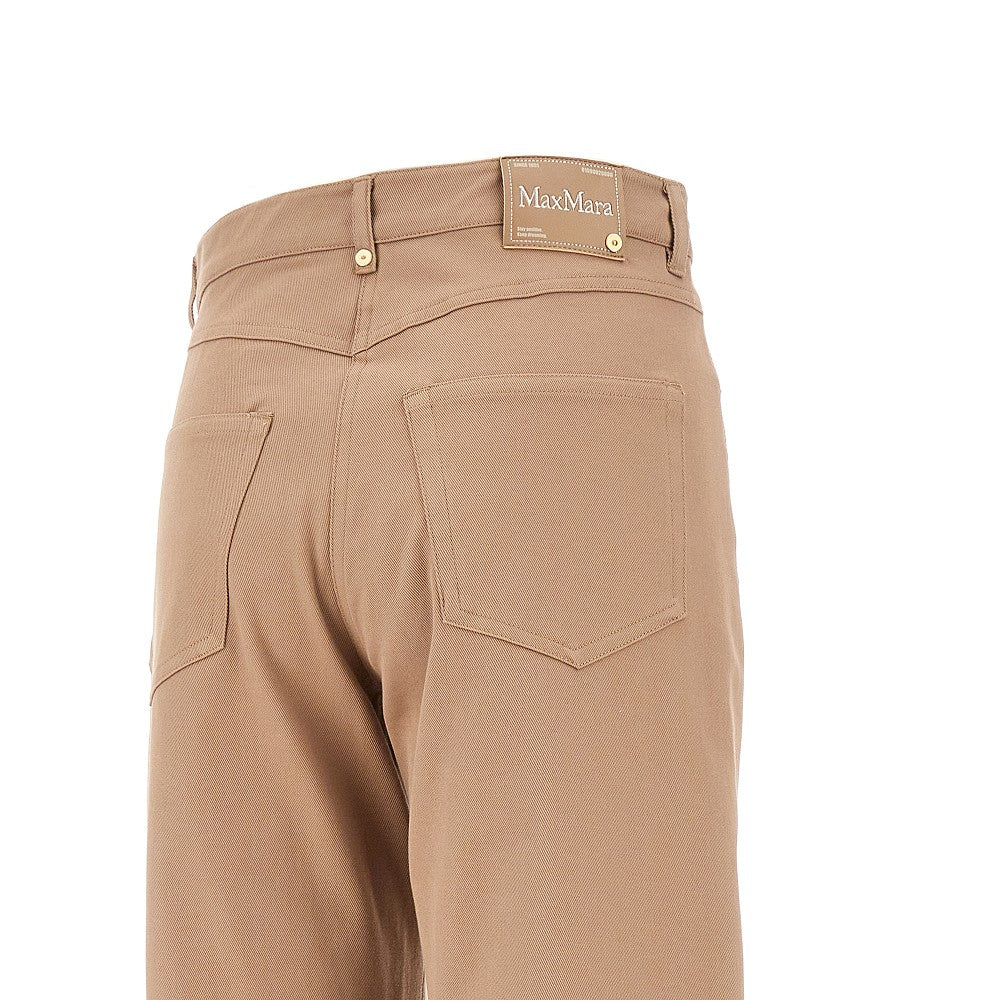 Pantalone in denim con risvolto