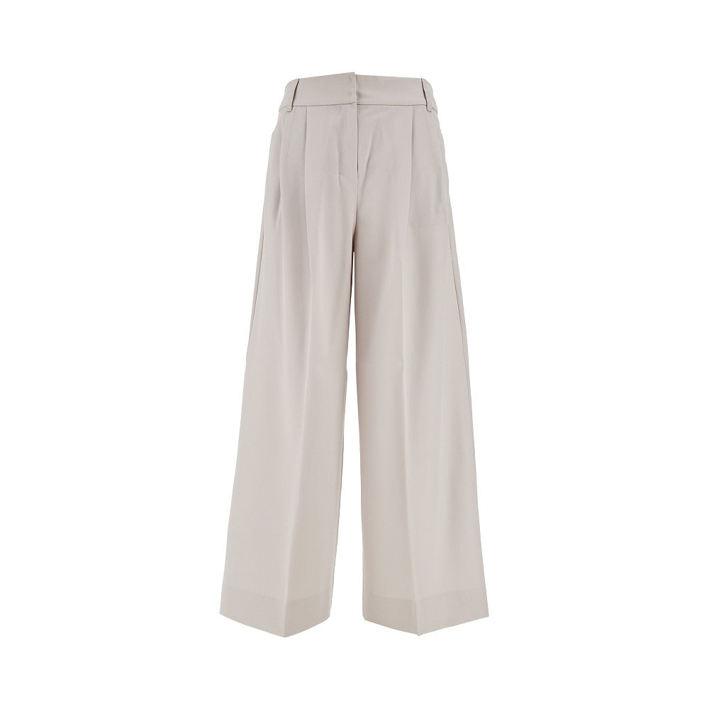Pantalone con pince in twill