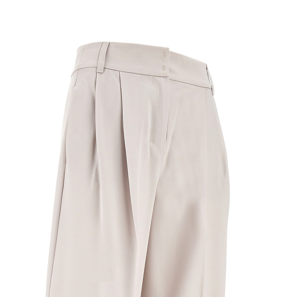 Pantalone con pince in twill
