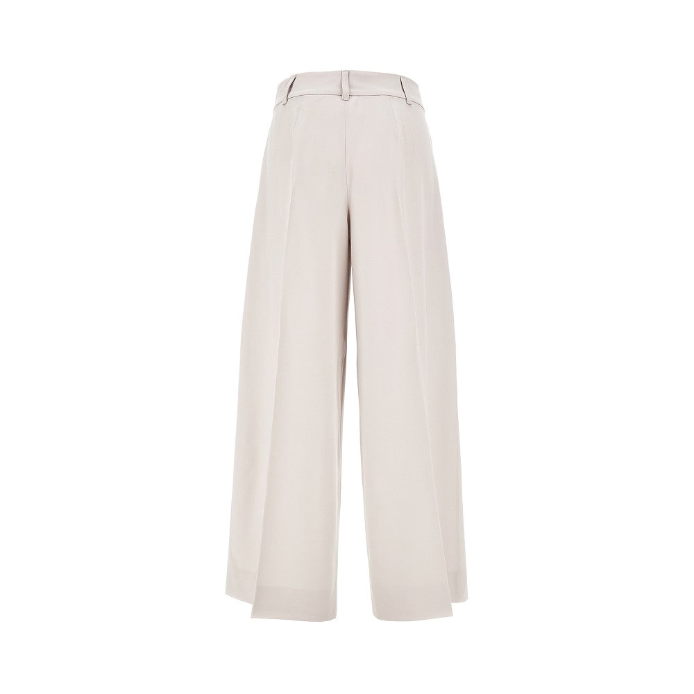 Pantalone con pince in twill
