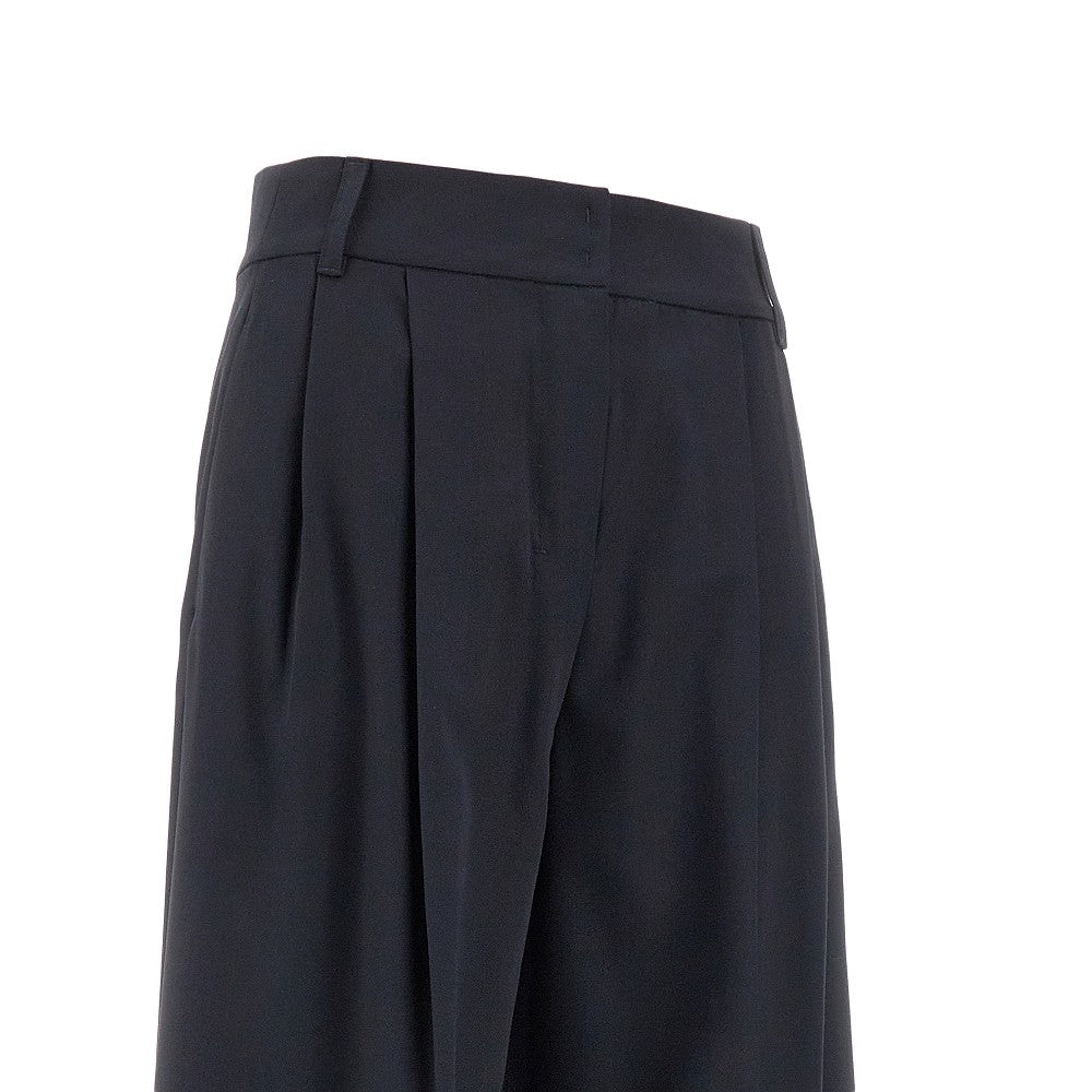 Pantalone con pince in twill