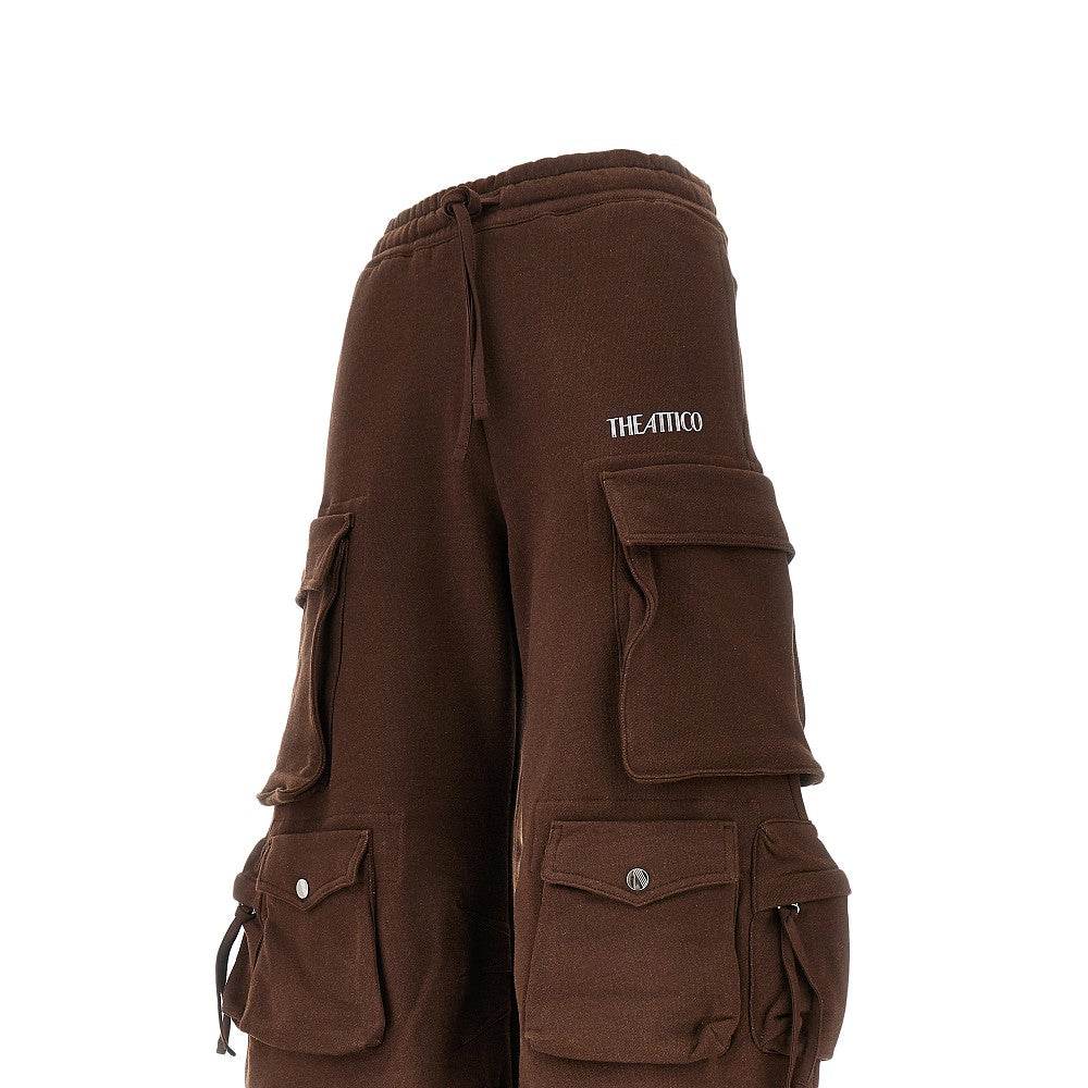 Pantalone cargo in felpa