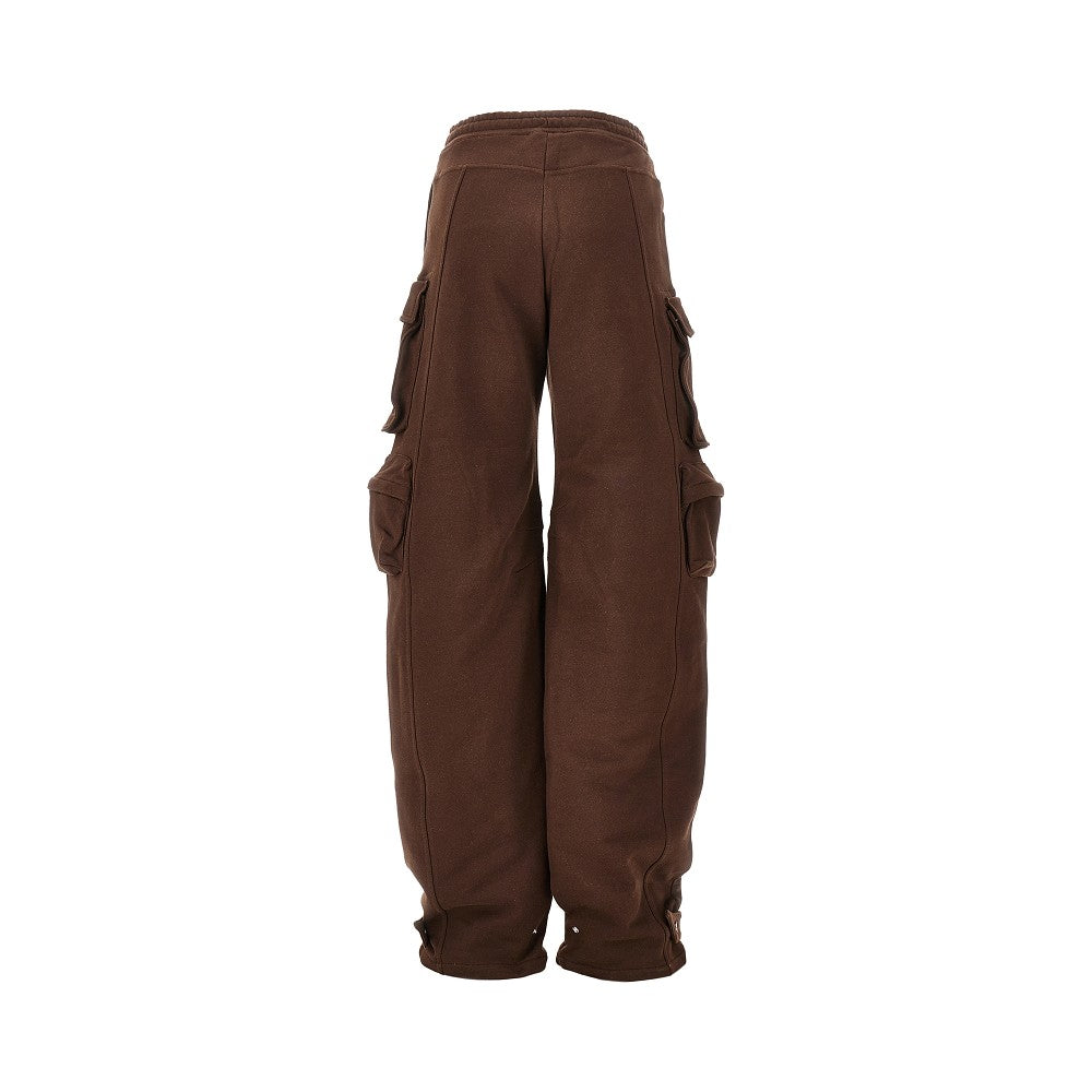 Pantalone cargo in felpa