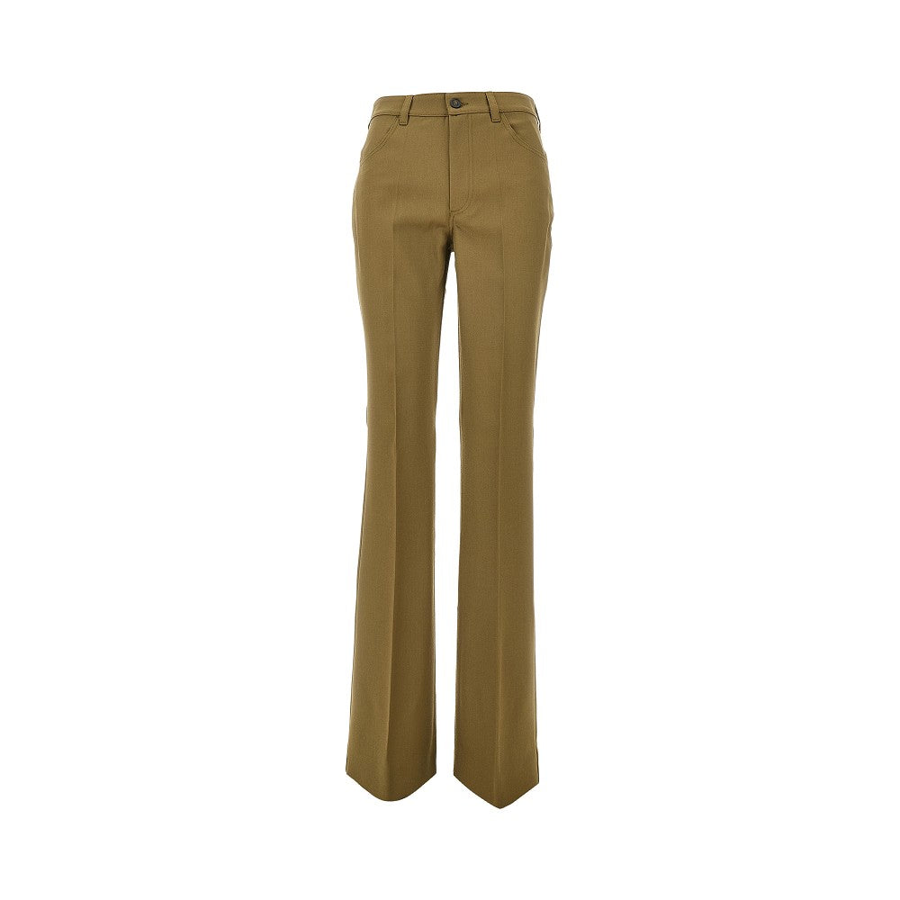 Pantalone svasato in lana