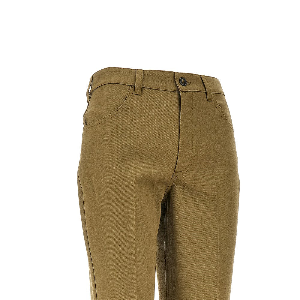 Pantalone svasato in lana