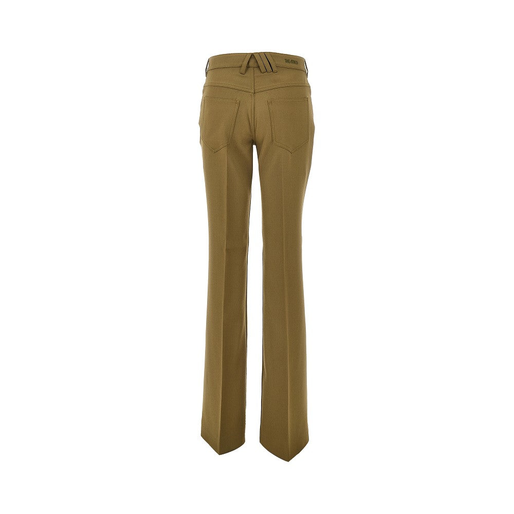 Pantalone svasato in lana