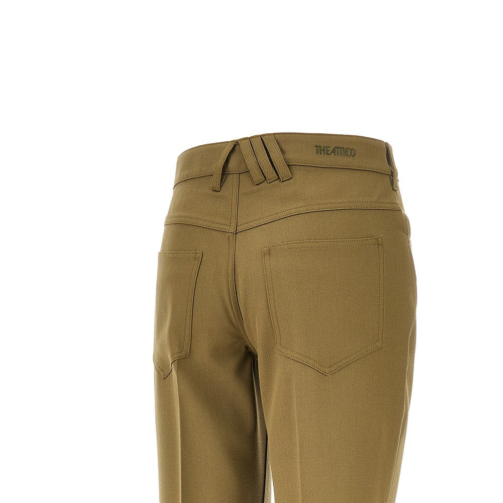 Pantalone svasato in lana