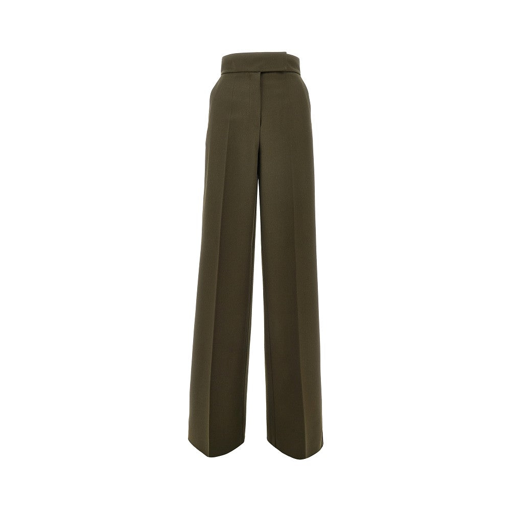 Gabardine high-rise pants