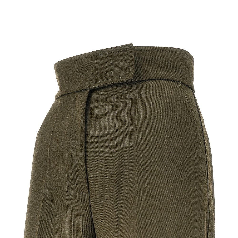 Gabardine high-rise pants