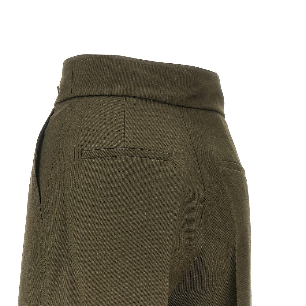Gabardine high-rise pants