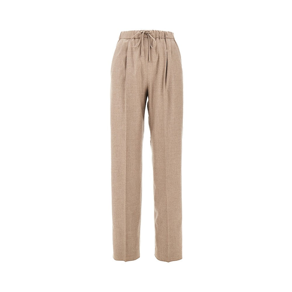 Stretch cashmere tailored pants