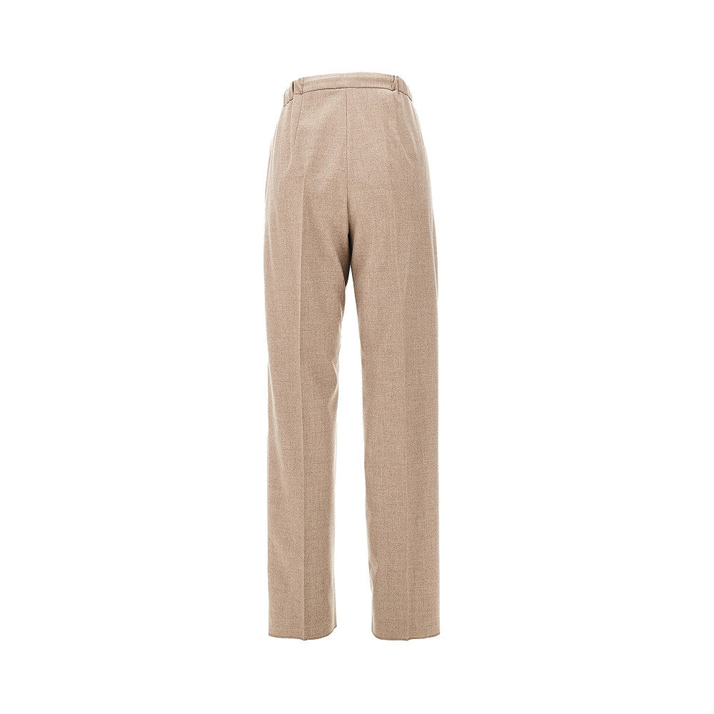 Stretch cashmere tailored pants