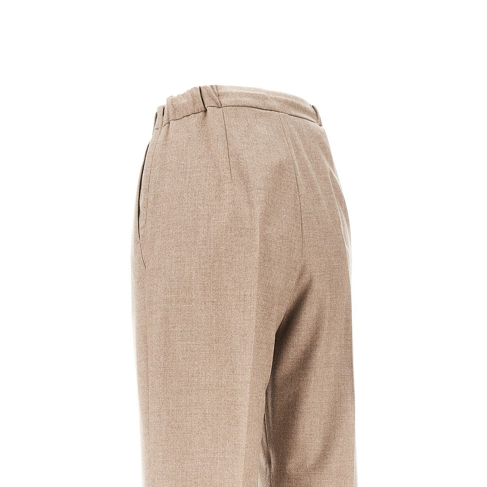 Stretch cashmere tailored pants