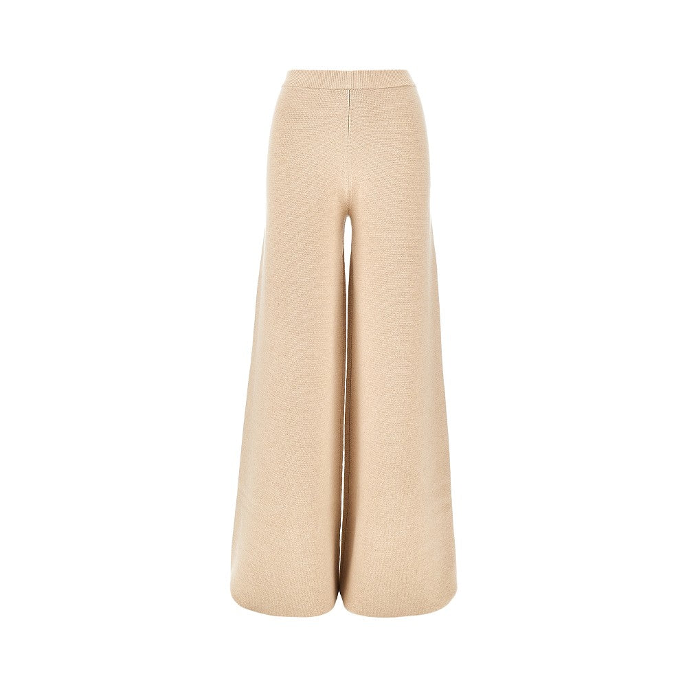 Wool and cashmere-blend knitted pants
