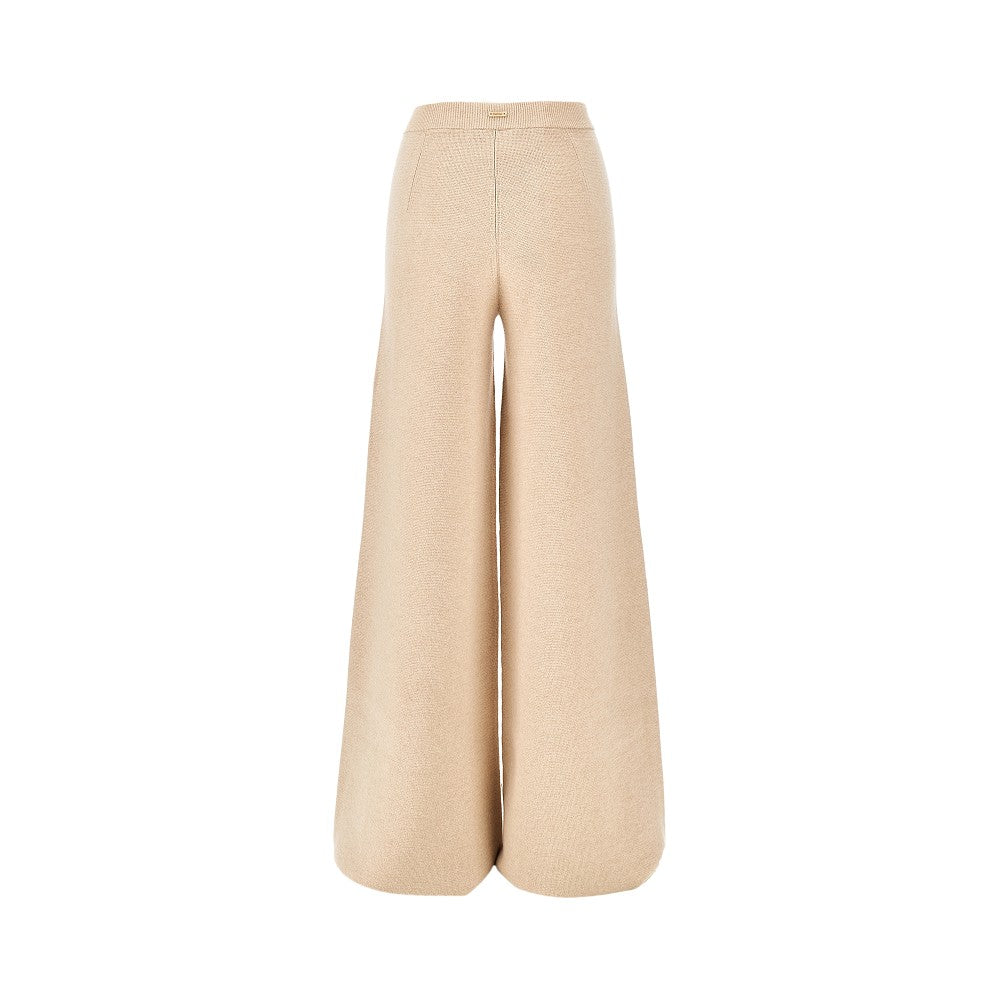 Wool and cashmere-blend knitted pants