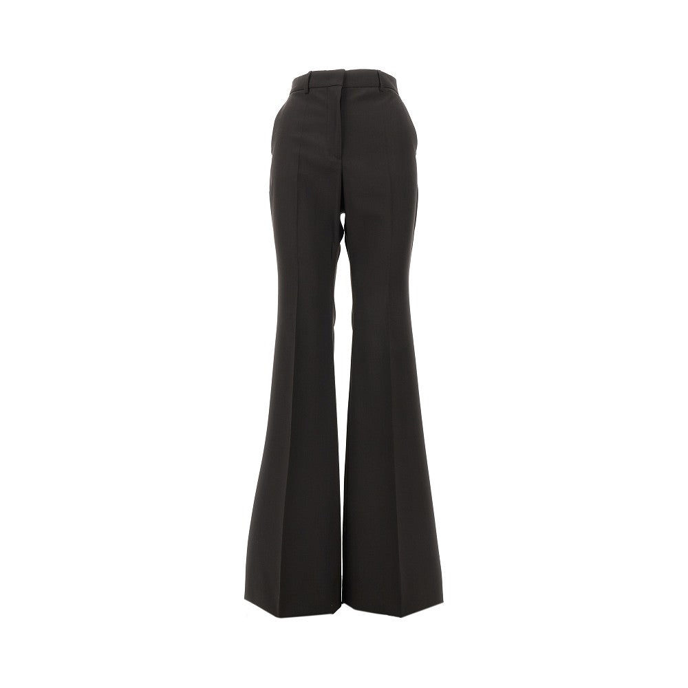 Pantalone flared in lana
