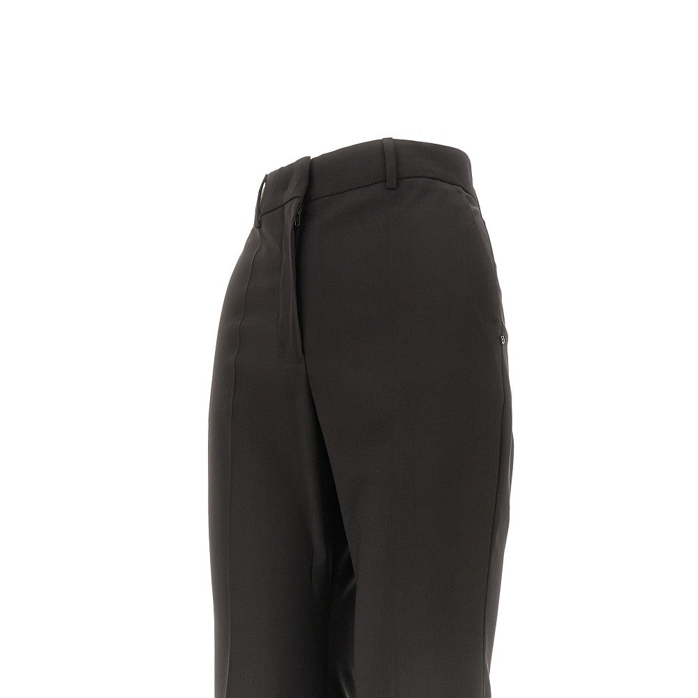 Pantalone flared in lana