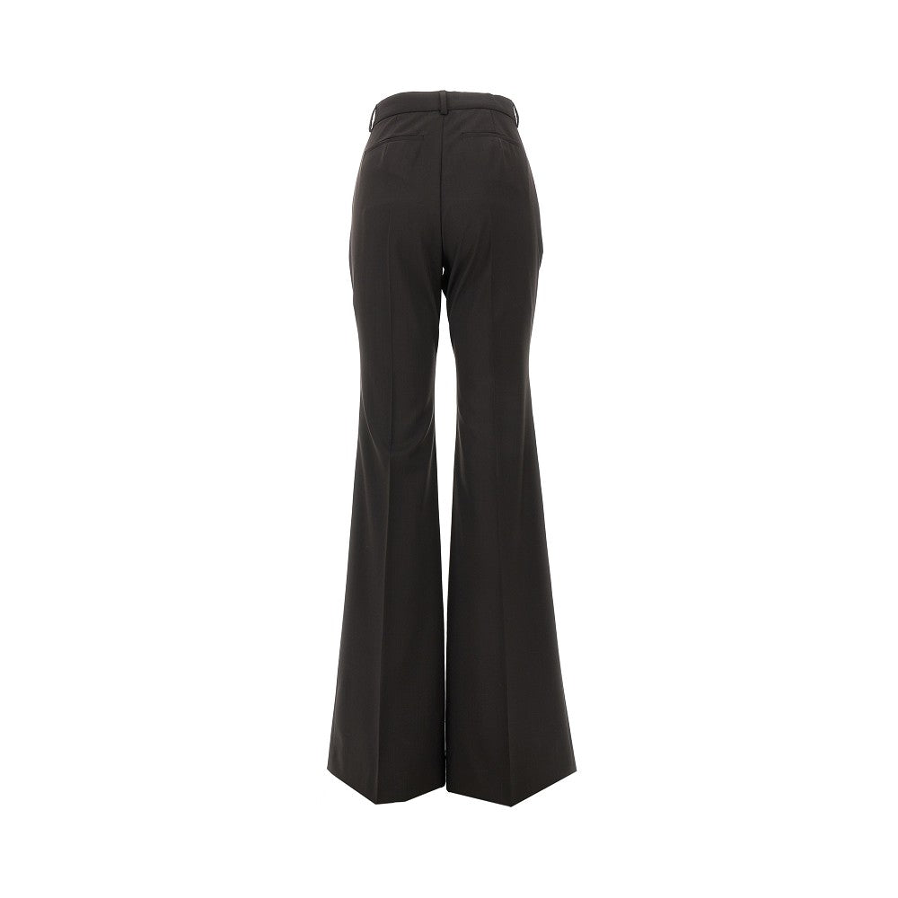 Pantalone flared in lana
