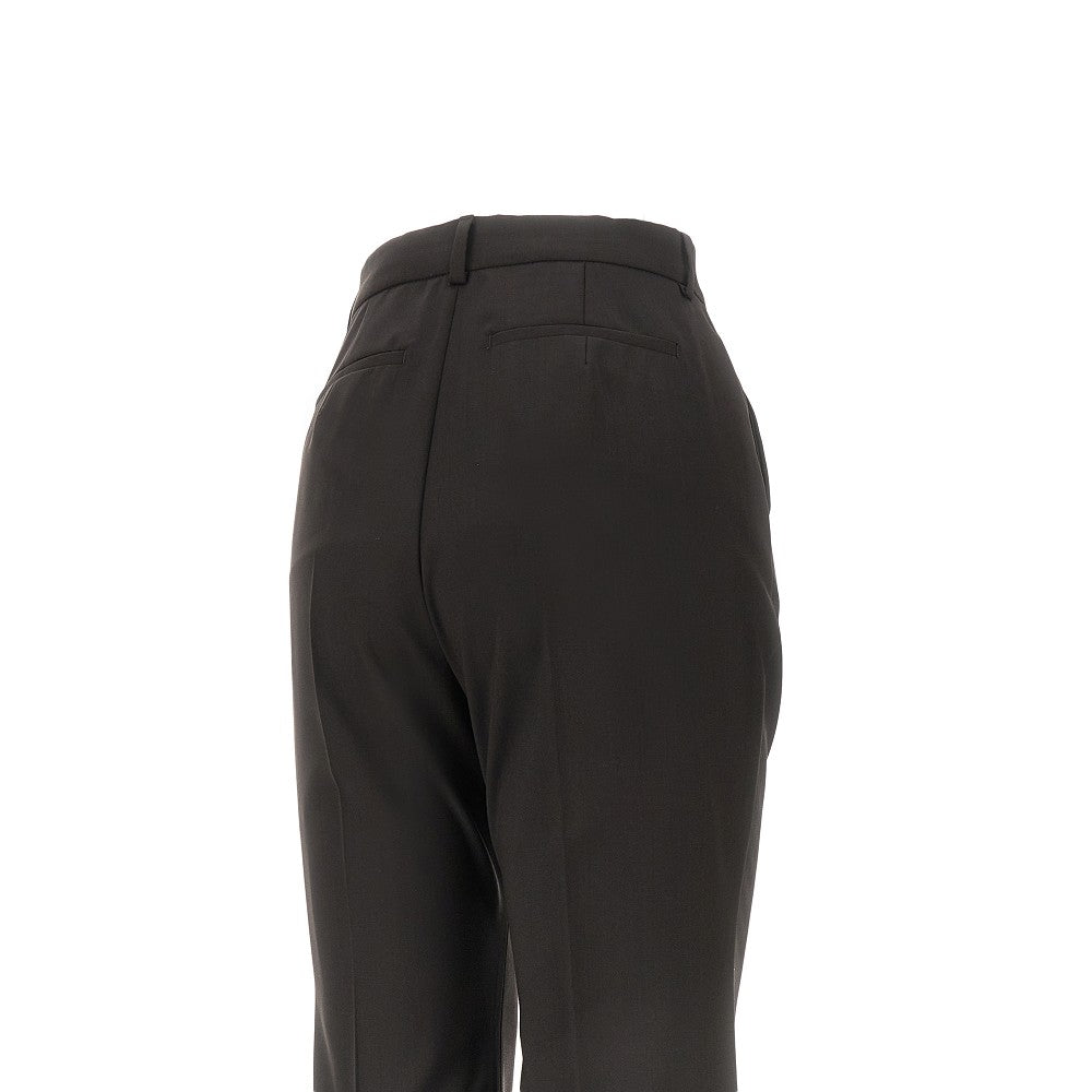 Pantalone flared in lana