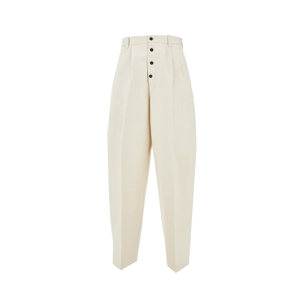 'Fernando' wool and linen pants