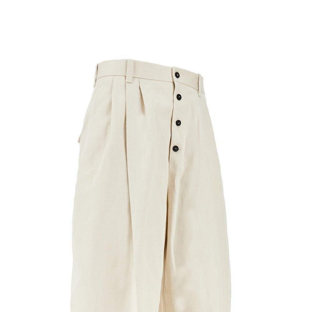 'Fernando' wool and linen pants
