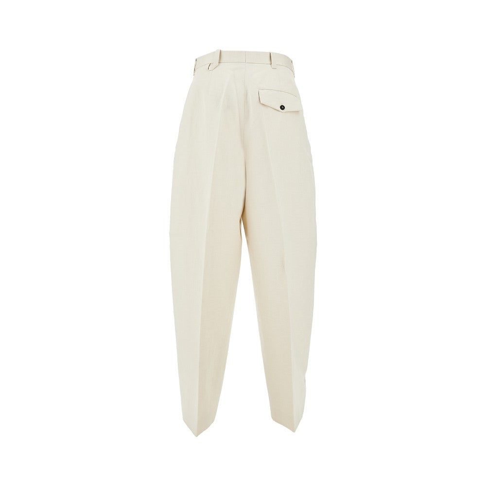 'Fernando' wool and linen pants