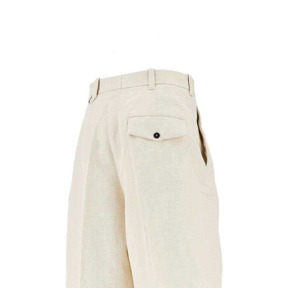 'Fernando' wool and linen pants