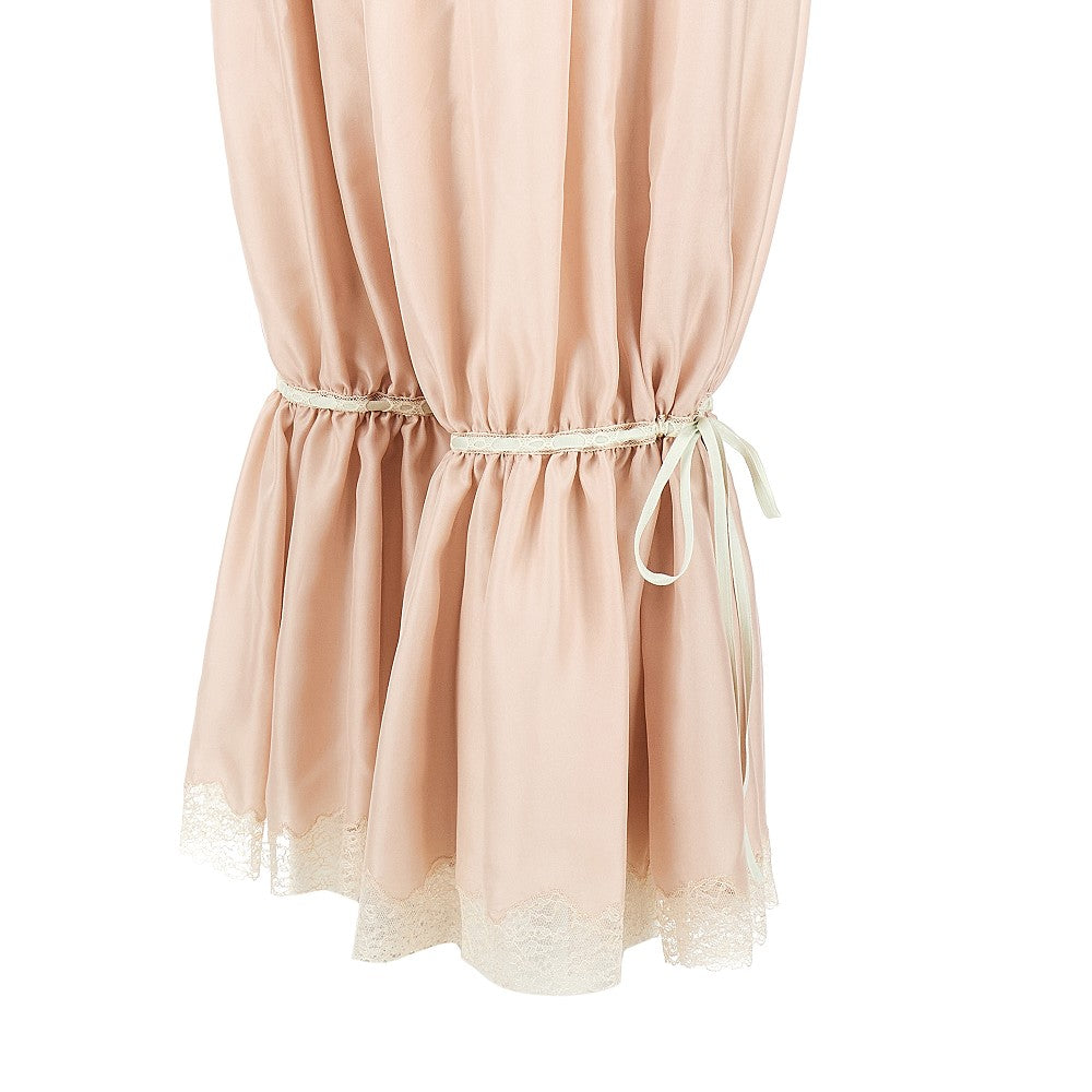 Pantalone culottes in seta pongé