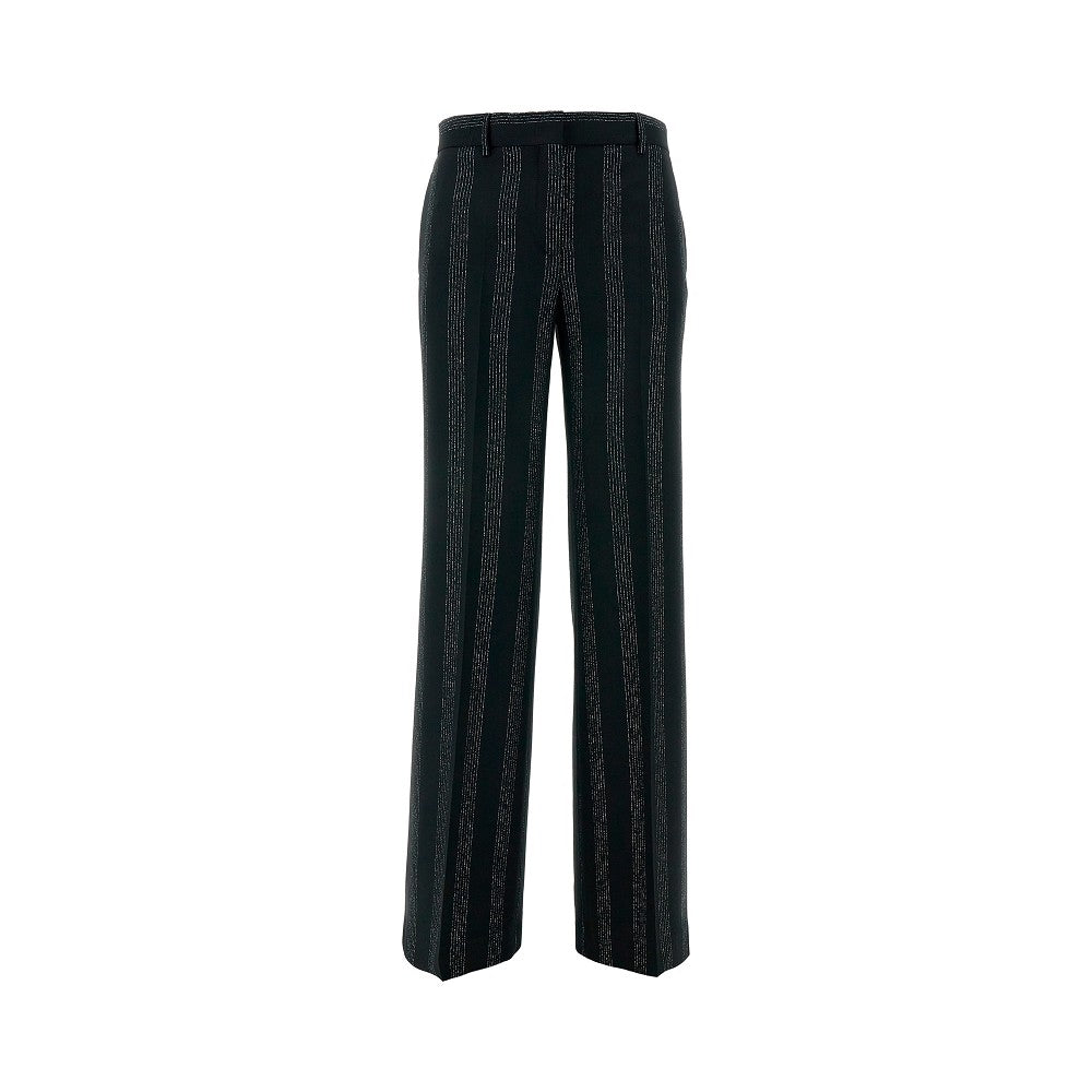 Lurex pinstriped wool pants