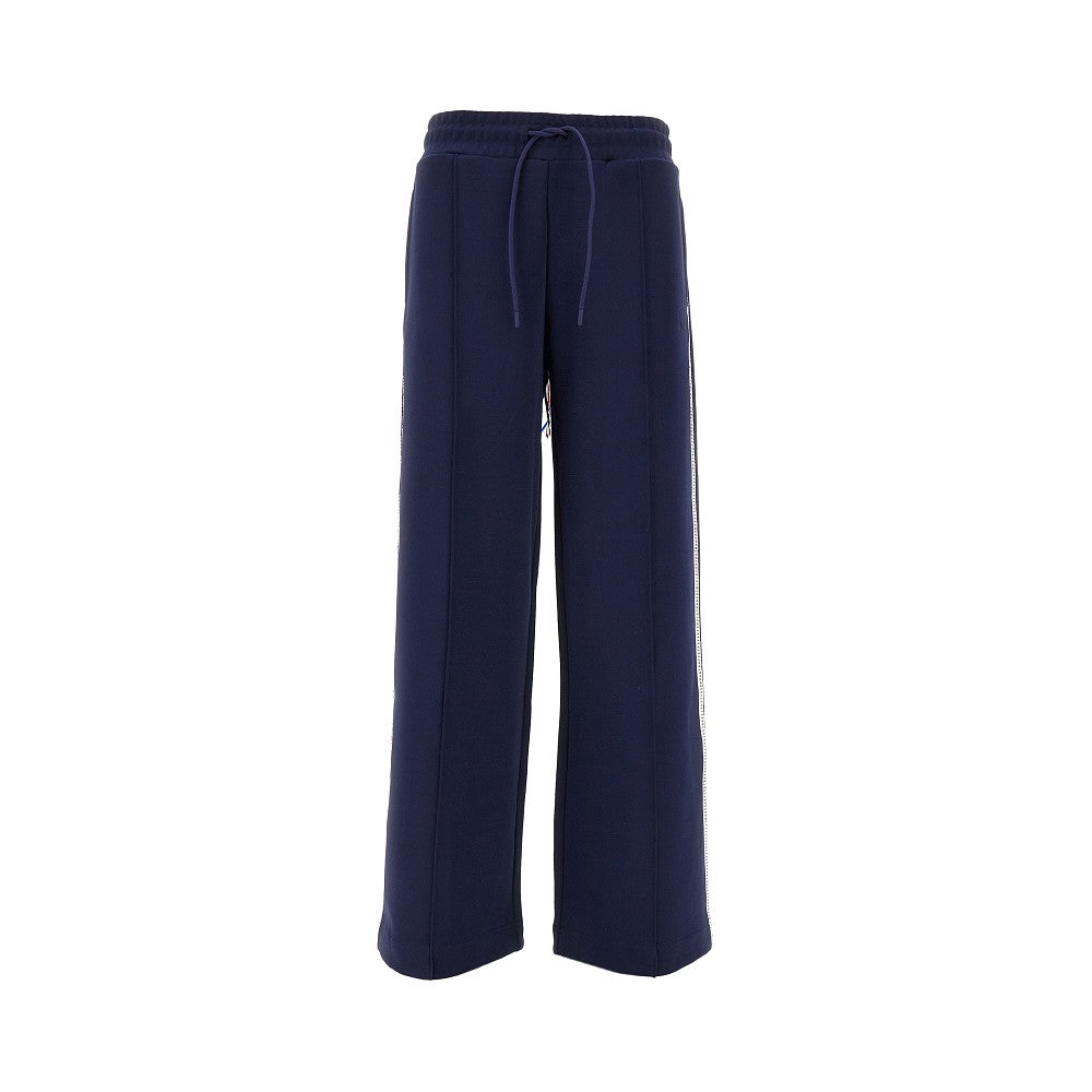 Track pants con intarsio traforato
