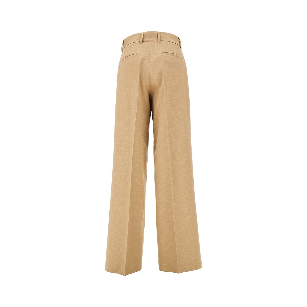 Viscose-blend wide leg pants