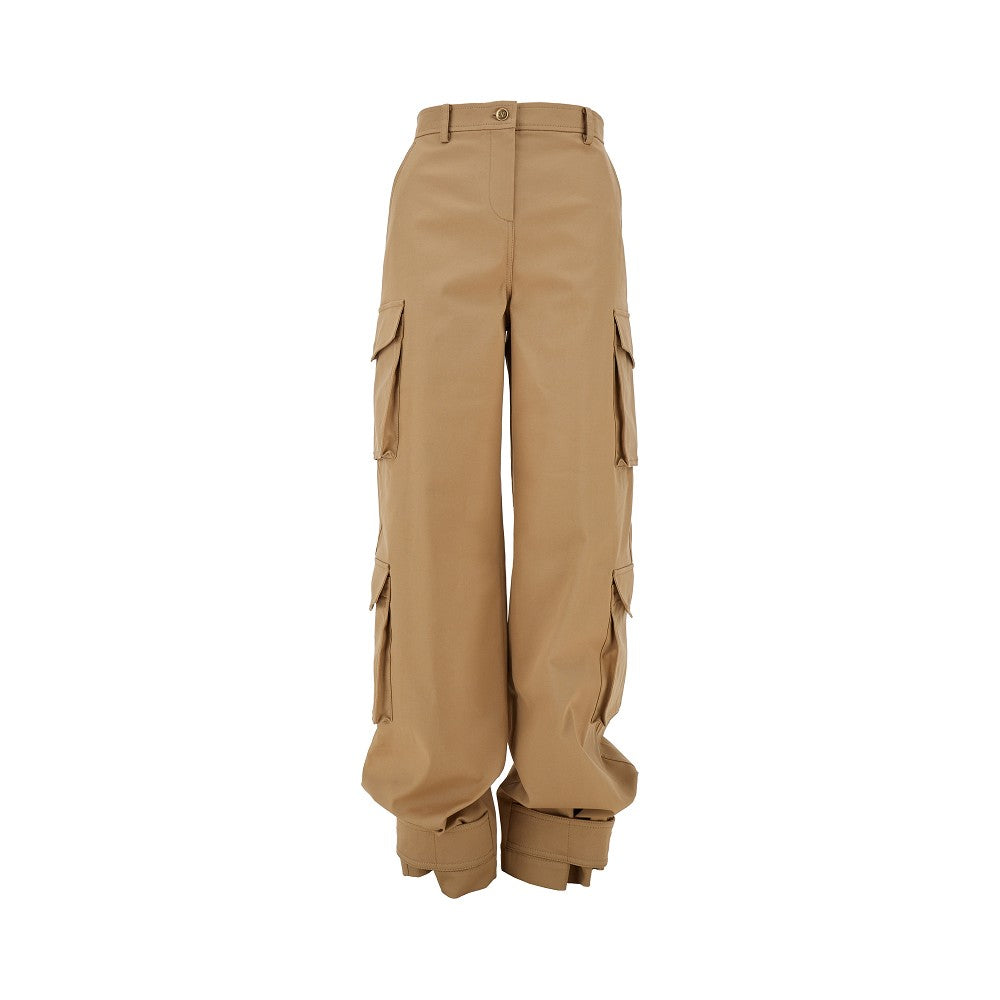 Pantalone cargo in gabardine stretch