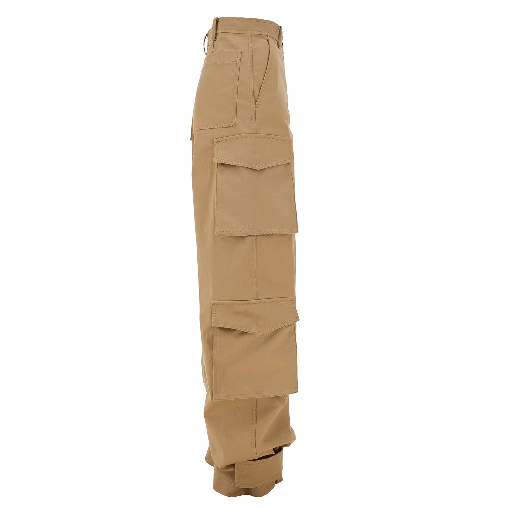 Pantalone cargo in gabardine stretch